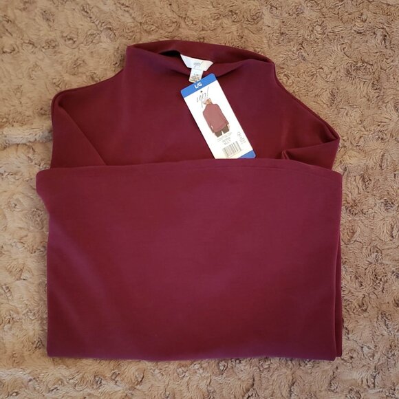 Mock Neck Top Size L by UP! New with tags - Picture 2 of 5